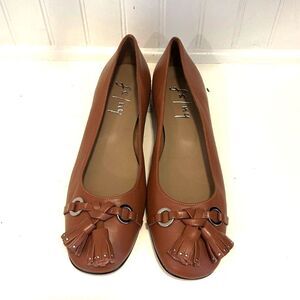 FSNY French Sole Tan Leather Flats